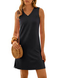 ANRABESS Womens Wrinkle Free Summer Casual Sleeveless Mini Dresses